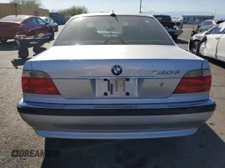 2001 BMW 7 Series 740iL with VIN WBAGH83401DP17901, listed as a Copart auction lot 75211414 with 0 mi miles and Salvage Title. Bid and sale history available at carsss.com. Image 6.