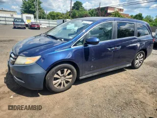 2014 Honda Odyssey EX-L with VIN 5FNRL5H63EB069696, listed as a Copart auction lot 65262515 with 153,171 mi miles and Salvage title. Bid and sale history available at DreamBid. Image 1.