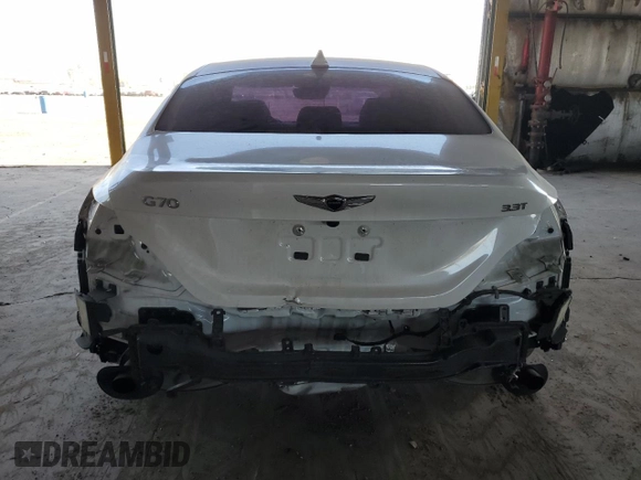 2020 Genesis G70 3.3T Advanced with VIN KMTG74LEXLU059726, listed as a Copart auction lot 83099384 with 45,763 mi miles and Salvage Title. Bid and sale history available at carsss.com. Image 6.