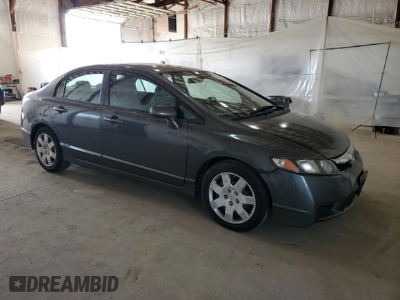 2010 Honda Civic LX with VIN 2HGFA1F53AH326745, listed as a Copart auction lot 54731085 with 196,697 mi miles and Clean Title. Bid and sale history available at DreamBid. Image 4.