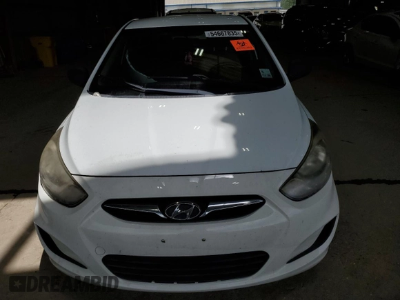 2014 Hyundai Accent GLS z VIN KMHCT4AE9EU709379, wystawiony jako Copart lot #54667835 z przebiegiem Nie podano mil oraz Szkoda całkowita • Salvage title. Historia ofert i sprzedaży dostępna na DreamBid. Obrazek 5.