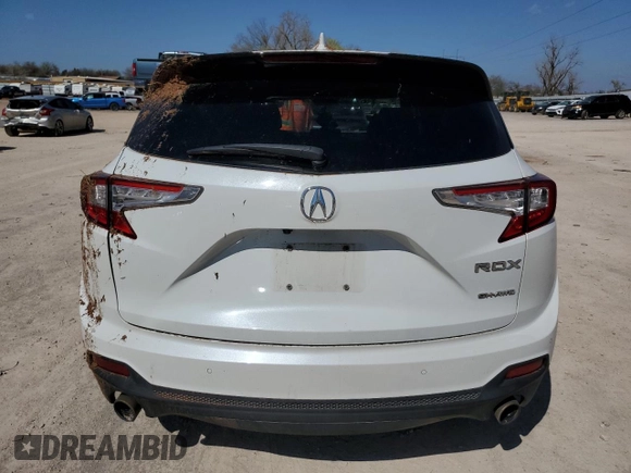 2020 Acura RDX w/Technology Pkg with VIN 5J8TC2H58LL023661, listed as a Copart auction lot 46569194 with 107,539 mi miles and Salvage Title. Bid and sale history available at carsss.com. Image 6.
