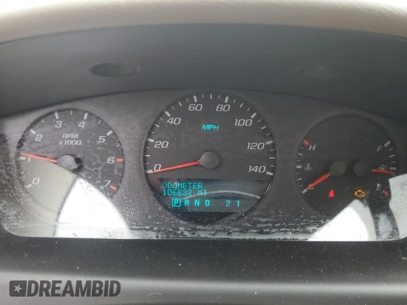 2006 Chevrolet Impala LS z VIN 2G1WB58KX69170056, wystawiony jako Copart lot #60499895 z przebiegiem 106 632 mil mil oraz Szkoda całkowita • Salvage title. Historia ofert i sprzedaży dostępna na DreamBid. Obrazek 9.