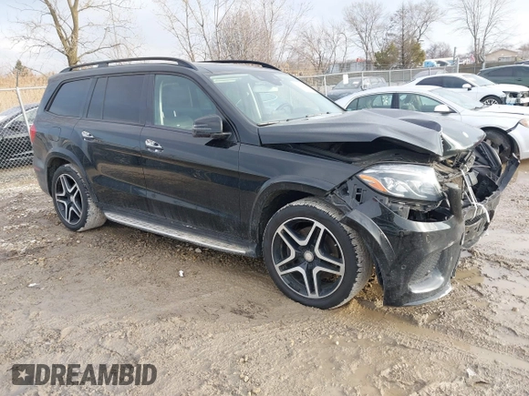2017 Mercedes-Benz GLS 550 z VIN 4JGDF7DE8HA788641, wystawiony jako IAAI lot #41664587 z przebiegiem 156 707 mil mil oraz . Historia ofert i sprzedaży dostępna na DreamBid. Obrazek 1.