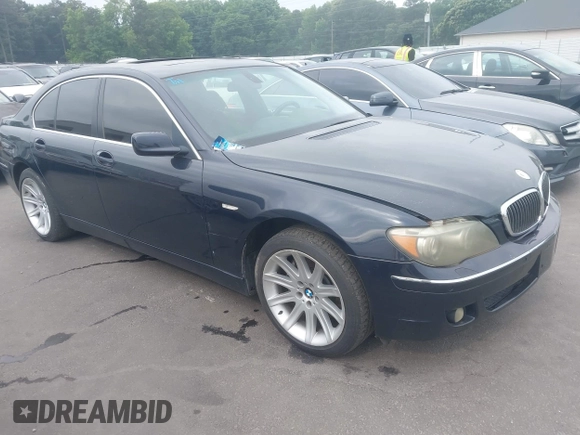 2006 BMW 7 Series 750i with VIN WBAHL83536DT01280, listed as a IAAI auction lot 42434025 with 181,189 mi miles and . Bid and sale history available at DreamBid. Image 1.