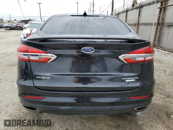 2019 Ford Fusion Titanium with VIN 3FA6P0K97KR254492, listed as a Copart auction lot 54978445 with 99,278 mi miles and Salvage title. Bid and sale history available at DreamBid. Image 6.