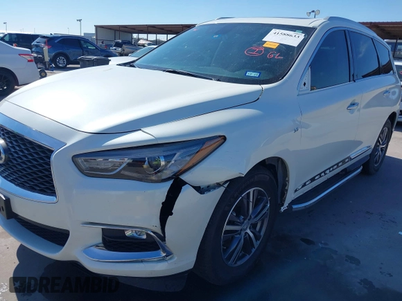 2017 Infiniti QX60 with VIN 5N1DL0MN8HC555993, listed as a IAAI auction lot 41588633 with 131,287 mi miles. Bid and sale history available at carsss.com. Image 6.