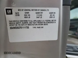 2006 Buick LaCrosse CX z VIN 2G4WC552761111730, wystawiony jako Copart lot #55835895 z przebiegiem 159 624 mil mil oraz Nie do naprawy • Non repairable. Historia ofert i sprzedaży dostępna na DreamBid. Obrazek 12.