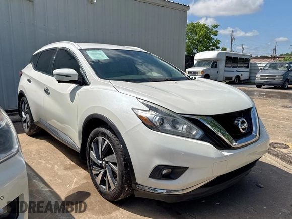 2015 Nissan Murano SL z VIN 5N1AZ2MH8FN287214, wystawiony jako Copart lot #58750485 z przebiegiem 194 313 mil mil oraz Czysty tytuł • Clean title. Historia ofert i sprzedaży dostępna na DreamBid. Obrazek 1.