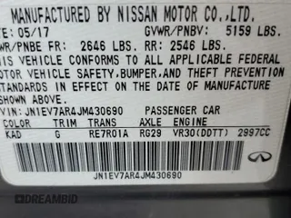 2018 Infiniti Q50 3.0t LUXE with VIN JN1EV7AR4JM430690, listed as a Copart auction lot 54324925 with 69,812 mi miles and Salvage Title. Bid and sale history available at carsss.com. Image 12.