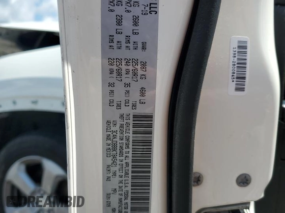 2019 Jeep Compass Latitude с VIN 3C4NJDBB8KT845421, выставлен на аукционе Copart как лот 56878135 с пробегом 81 759 миль миль и Списание • Salvage title. История ставок и продаж доступна на DreamBid. Изображение 14.