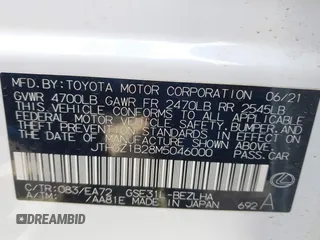 2021 Lexus IS 350 F Sport z VIN JTHGZ1B28M5046000, wystawiony jako IAAI lot #41973755 z przebiegiem 37 460 mil mil oraz . Historia ofert i sprzedaży dostępna na DreamBid. Obrazek 9.