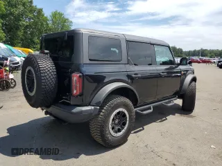 2022 Ford Bronco with VIN 1FMEE5DP6NLB29910, listed as a Copart auction lot 63012245 with 50,354 mi miles and Salvage title. Bid and sale history available at DreamBid. Image 3.