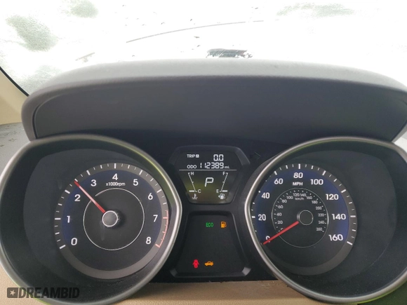 2012 Hyundai Elantra GLS with VIN 5NPDH4AE1CH064700, listed as a Copart auction lot 44126885 with 112,389 mi miles and Salvage Title. Bid and sale history available at carsss.com. Image 9.