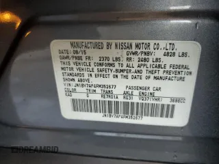 2015 Infiniti Q50 Premium with VIN JN1BV7AP4FM352677, listed as a Copart auction lot 51815065 with 115,849 mi miles and Salvage Title. Bid and sale history available at carsss.com. Image 14.