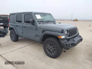 2024 Jeep Wrangler Sport S with VIN 1C4PJXDG4RW302607, listed as a IAAI auction lot 41179739 with 3,182 mi miles. Bid and sale history available at carsss.com. Image 1.