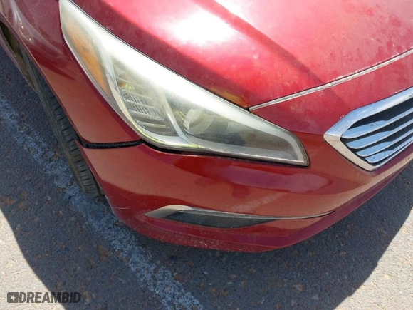 2015 Hyundai Sonata 2.4L SE with VIN 5NPE24AF7FH175948, listed as a IAAI auction lot 41918899 with 1 mi miles. Bid and sale history available at carsss.com. Image 6.