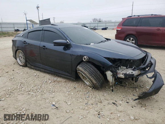 2020 Honda Civic Sedan EX-L with VIN 19XFC1F74LE015365, listed as a Copart auction lot 44965985 with 55,463 mi miles and Salvage Title. Bid and sale history available at carsss.com. Image 4.