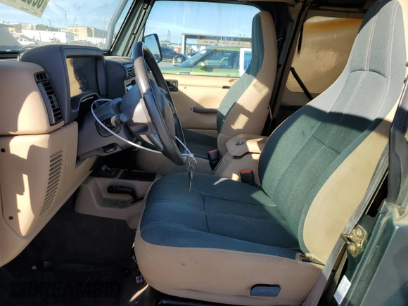 2002 Jeep Wrangler Sahara with VIN 1J4FA59SX2P749398, listed as a Copart auction lot 80524844 with 92,300 mi miles and Clean Title. Bid and sale history available at carsss.com. Image 7.