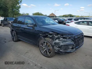 2023 Audi Q7 Premium Plus with VIN WA1LXBF77PD006805, listed as a Copart auction lot 66001664 with 25,494 mi miles and Salvage Title. Bid and sale history available at carsss.com. Image 4.