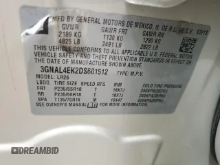 2013 Chevrolet Captiva Sport LTZ z VIN 3GNAL4EK2DS601512, wystawiony jako Copart lot #53911235 z przebiegiem 89 153 mil mil oraz Szkoda całkowita • Salvage title. Historia ofert i sprzedaży dostępna na DreamBid. Obrazek 13.