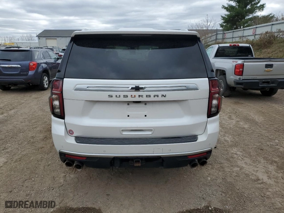 2021 Chevrolet Suburban High Country with VIN 1GNSKGKL1MR383586, listed as a Copart auction lot 78837294 with 73,478 mi miles and Salvage Title. Bid and sale history available at carsss.com. Image 6.