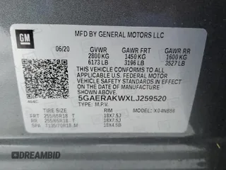 2020 Buick Enclave Preferred with VIN 5GAERAKWXLJ259520, listed as a Copart auction lot 88271995 with 65,262 mi miles and Salvage Title. Bid and sale history available at carsss.com. Image 13.