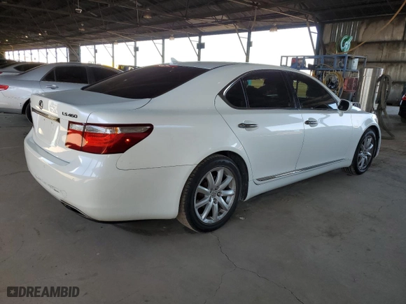 2007 Lexus LS 460 with VIN JTHBL46F075022398, listed as a Copart auction lot 48529085 with 167,027 mi miles and Salvage Title. Bid and sale history available at carsss.com. Image 3.