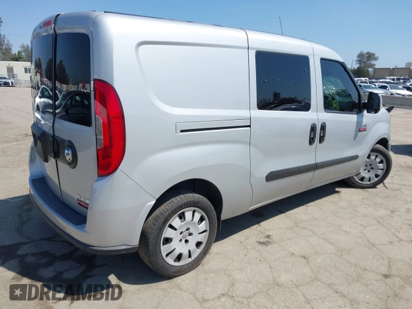 2021 Ram ProMaster City Cargo Tradesman SLT with VIN ZFBHRFBB6M6T38499, listed as a IAAI auction lot 42190007 with 73,186 mi miles. Bid and sale history available at carsss.com. Image 4.