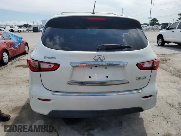 2015 Infiniti QX60 with VIN 5N1AL0MMXFC538815, listed as a Copart auction lot 62143805 with 84,910 mi miles and Salvage title. Bid and sale history available at DreamBid. Image 6.