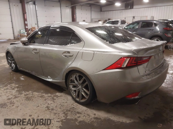 2015 Lexus IS 250 with VIN JTHBF1D25F5059385, listed as a IAAI auction lot 41565158 with 115,646 mi miles. Bid and sale history available at carsss.com. Image 3.