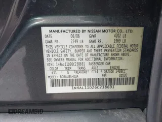 2006 Nissan Altima 2.5 S with VIN 1N4AL11D26C238691, listed as a IAAI auction lot 42085537 with 237,816 mi miles. Bid and sale history available at carsss.com. Image 9.