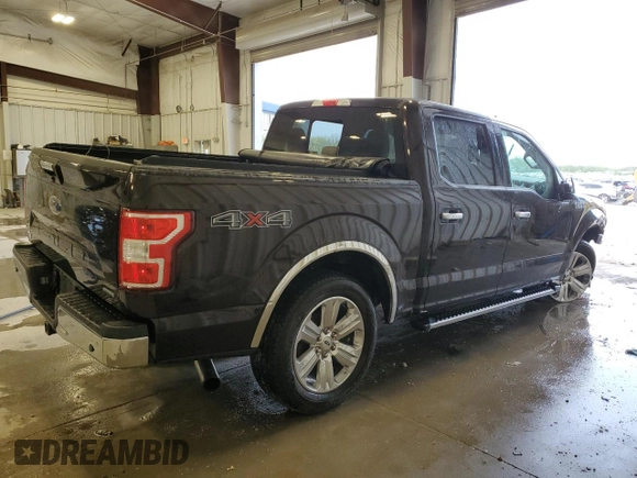 2019 Ford F-150 XL with VIN 1FTEW1EP6KFA59568, listed as a Copart auction lot 57139785 with 76,297 mi miles and Salvage title. Bid and sale history available at DreamBid. Image 3.