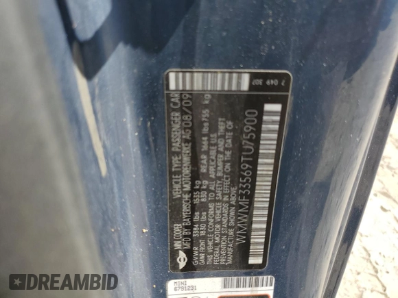2009 MINI Hardtop z VIN WMWMF33569TU75900, wystawiony jako Copart lot #63092645 z przebiegiem 133 500 mil mil oraz Czysty tytuł • Clean title. Historia ofert i sprzedaży dostępna na DreamBid. Obrazek 12.