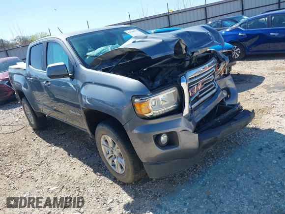 2019 GMC Canyon 4WD SLE with VIN 1GTG6CEN2K1102111, listed as a IAAI auction lot 41938971 with 156,260 mi miles and . Bid and sale history available at carsss.com. Image 1.