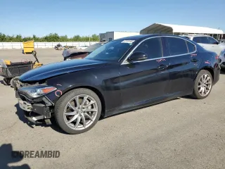 2017 Alfa Romeo Giulia with VIN ZARFAEBN3H7536754, listed as a Copart auction lot 57125165 with 80,483 mi miles and Salvage title. Bid and sale history available at DreamBid. Image 1.