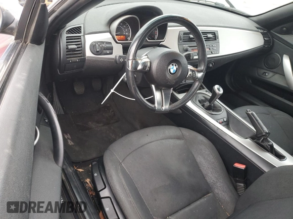 2007 BMW Z4 3.0i with VIN 4USBU33577LW60447, listed as a Copart auction lot 86652424 with 140,380 mi miles and Salvage Title. Bid and sale history available at carsss.com. Image 8.