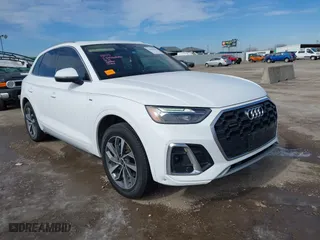 2022 Audi Q5 S line Premium Plus with VIN WA1EAAFY7N2092557, listed as a IAAI auction lot 41596625 with 50,217 mi miles. Bid and sale history available at carsss.com. Image 1.