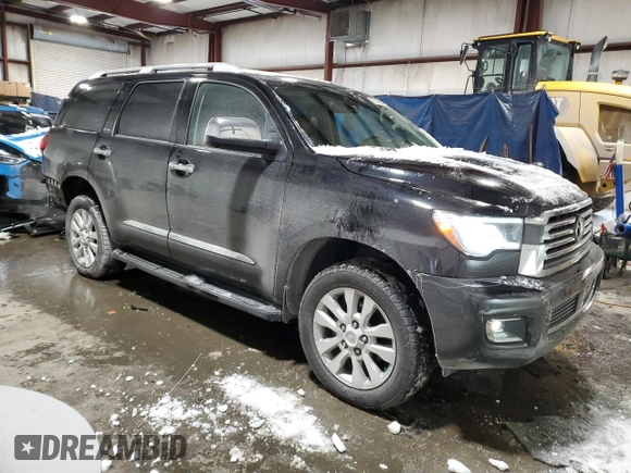 2018 Toyota Sequoia Platinum with VIN 5TDDY5G16JS158153, listed as a Copart auction lot 42144005 with 140,675 mi miles and Salvage Title. Bid and sale history available at carsss.com. Image 4.