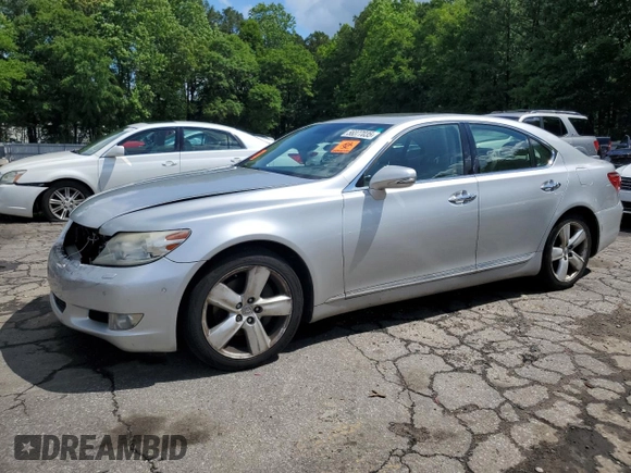 2011 Lexus LS 460 with VIN JTHBL5EF6B5105009, listed as a Copart auction lot 56377035 with 99,513 mi miles and Salvage title. Bid and sale history available at DreamBid. Image 1.