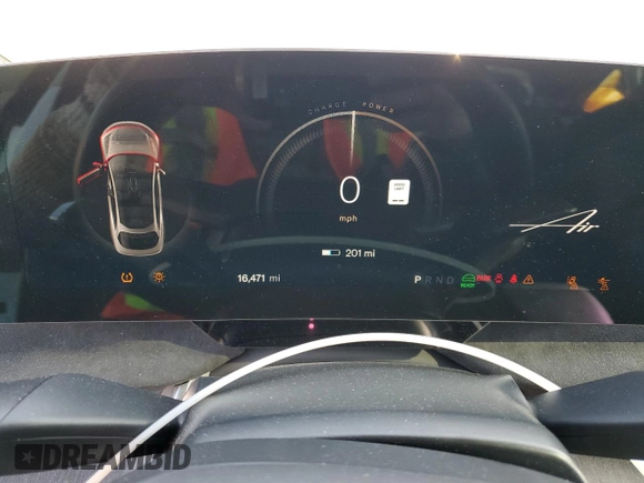 2022 Lucid Air Grand Touring z VIN 50EA1GBA5NA004784, wystawiony jako Copart lot #46854065 z przebiegiem 16 471 mil mil oraz Szkody całkowita. Historia ofert i sprzedaży dostępna na DreamBid. Obrazek 9.