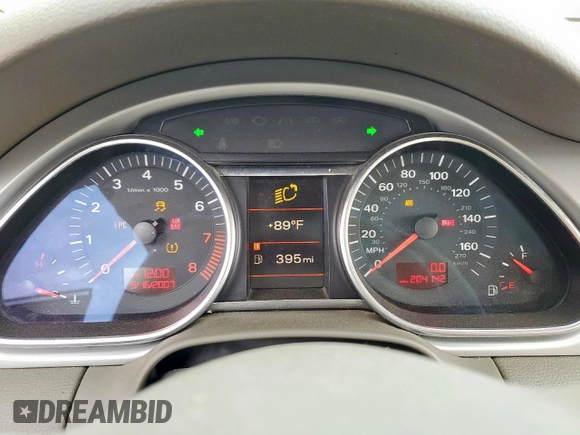 2008 Audi Q7 Premium with VIN WA1BY74L08D023419, listed as a Copart auction lot 57443265 with 204,142 mi miles and Salvage title. Bid and sale history available at DreamBid. Image 9.