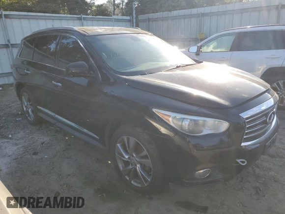 2013 Infiniti JX35 with VIN 5N1AL0MM1DC316662, listed as a Copart auction lot 77803174 with 133,917 mi miles and Clean Title. Bid and sale history available at carsss.com. Image 4.