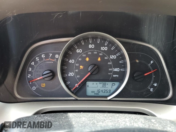2014 Toyota RAV4 LE with VIN JTMZFREV5EJ021314, listed as a Copart auction lot 61082275 with 164,359 mi miles and Salvage title. Bid and sale history available at DreamBid. Image 9.