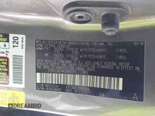 2019 Toyota Sienna XLE Auto Access Seat with VIN 5TDYZ3DC4KS980041, listed as a IAAI auction lot 41793001 with 125,084 mi miles. Bid and sale history available at carsss.com. Image 9.