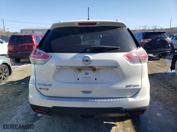 2016 Nissan Rogue SV with VIN KNMAT2MV7GP644321, listed as a Copart auction lot 47384215 with 50,540 mi miles and Non Repairable. Bid and sale history available at carsss.com. Image 6.