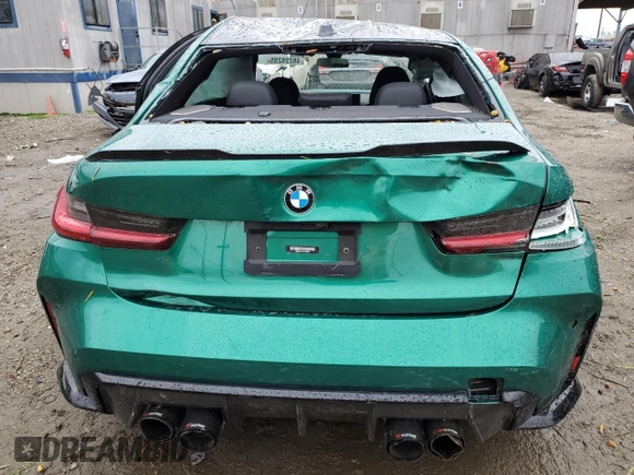 2023 BMW M3 with VIN WBS53AY06PFP08079, listed as a Copart auction lot 48228285 with 9,869 mi miles and Salvage title. Bid and sale history available at DreamBid. Image 6.
