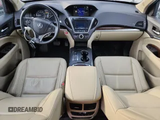 2017 Acura MDX Technology with VIN 5FRYD4H58HB011676, listed as a Copart auction lot 60608615 with 65,927 mi miles and Salvage title. Bid and sale history available at DreamBid. Image 8.