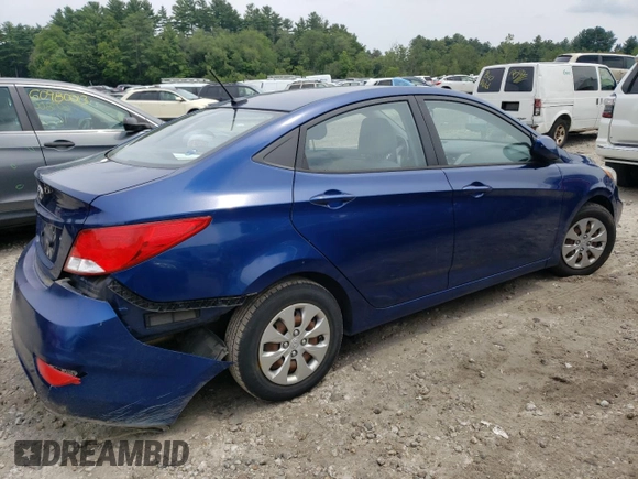2016 Hyundai Accent SE with VIN KMHCT4AE6GU011184, listed as a Copart auction lot 60473493 with 80,848 mi miles. Bid and sale history available at carsss.com. Image 3.