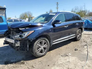 2017 Infiniti QX60 with VIN 5N1DL0MM9HC526851, listed as a Copart auction lot 49279855 with 121,808 mi miles and Salvage Title. Bid and sale history available at carsss.com. Image 1.